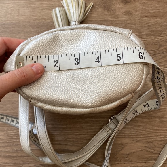 Tignanello leather crossbody purse with tassels. - Picture 9 of 13